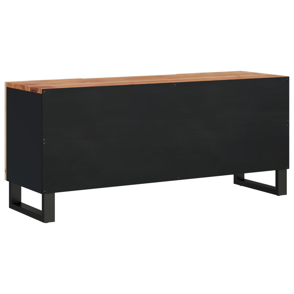 Meuble TV 105x33,5x46 cm en bois d'acacia massif et dérivé du bois