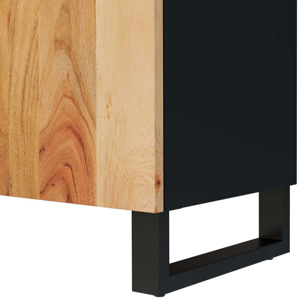 Meuble TV 105x33,5x46 cm en bois d'acacia massif et dérivé du bois