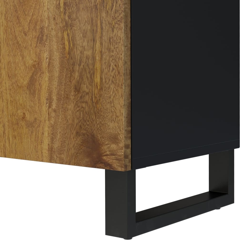 Meuble TV 105x33,5x46 cm en bois d'acacia massif et dérivé du bois