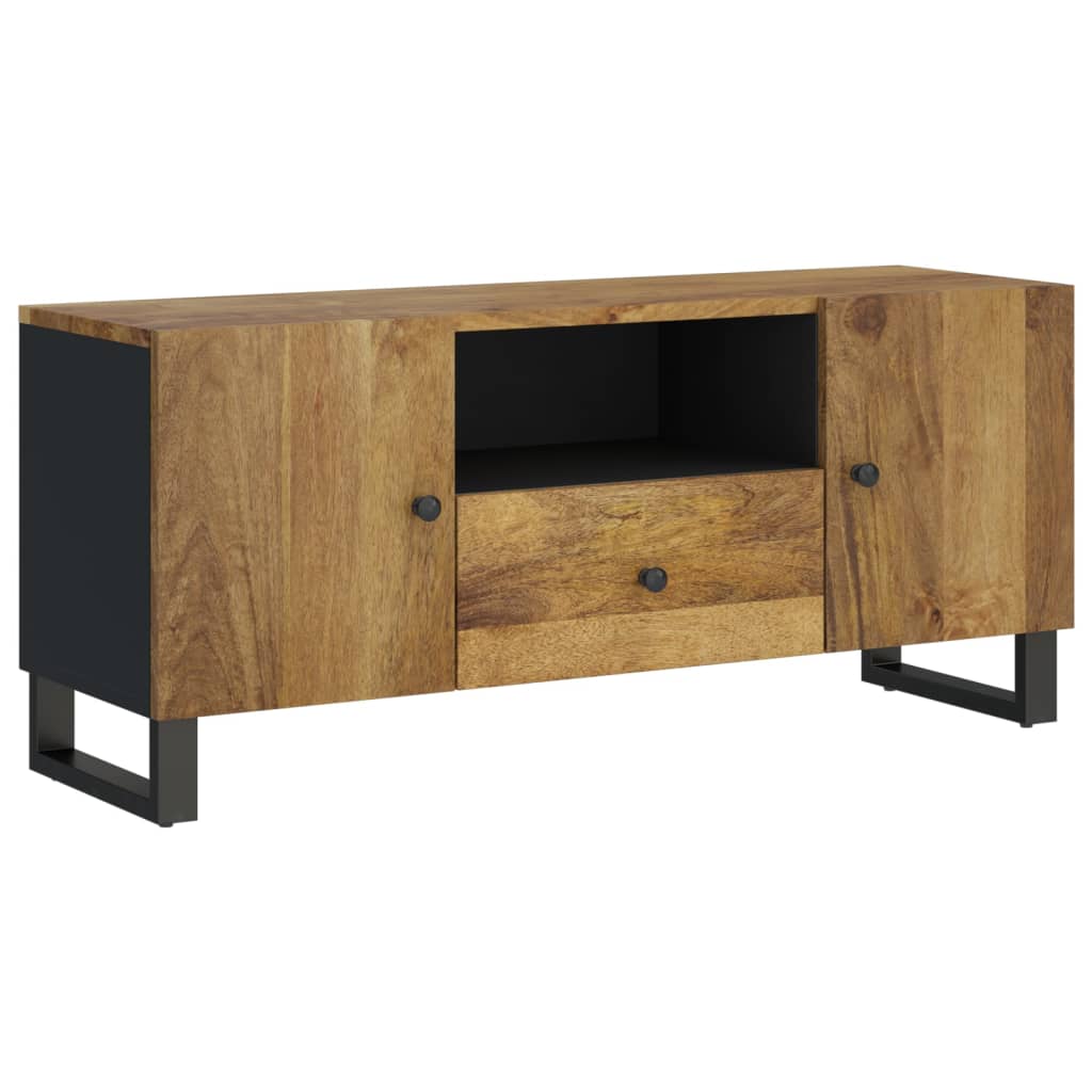 Tv-meubel 105x33,5x46 cm massief acaciahout en bewerkt hout