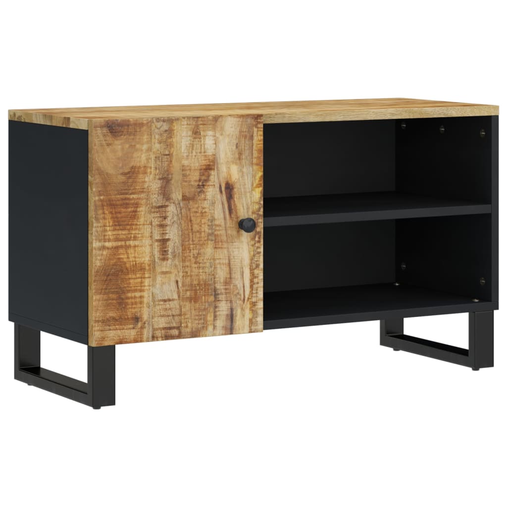 Meuble TV 80x33x46 cm en bois massif, bois recyclé et traité