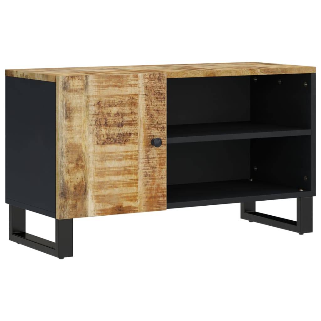 Tv-meubel 80x33x46 cm massief mangohout en bewerkt hout