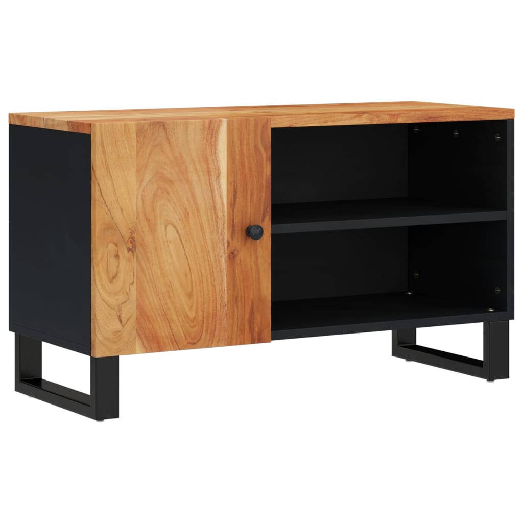 Tv-meubel 80x33x46 cm massief mangohout en bewerkt hout