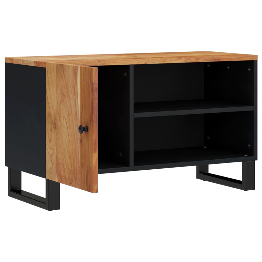 Tv-meubel 80x33x46 cm massief mangohout en bewerkt hout