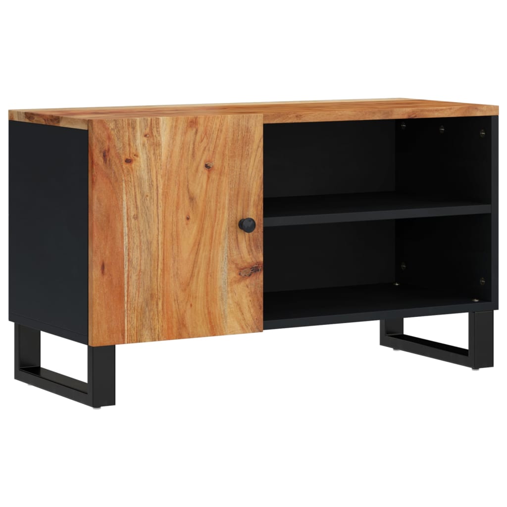 Tv-meubel 80x33x46 cm massief mangohout en bewerkt hout