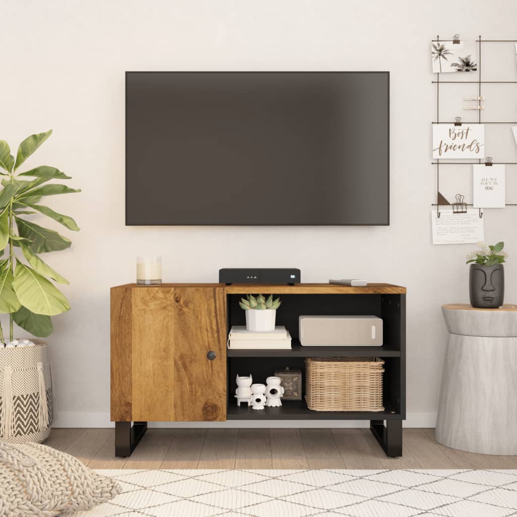 Tv-meubel 80x33x46 cm massief hout gerecycled en bewerkt hout