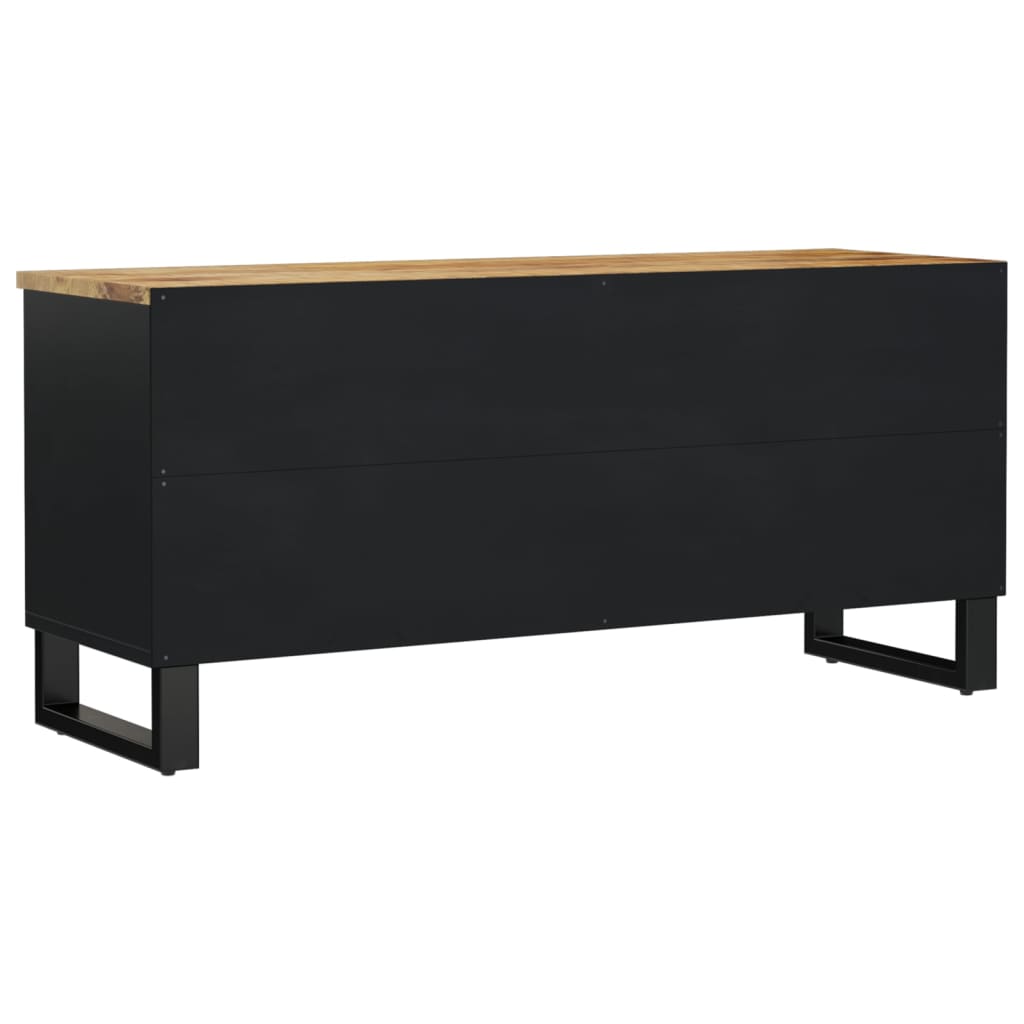 Meuble TV 100x33x46 cm en bois d'acacia massif et dérivé du bois