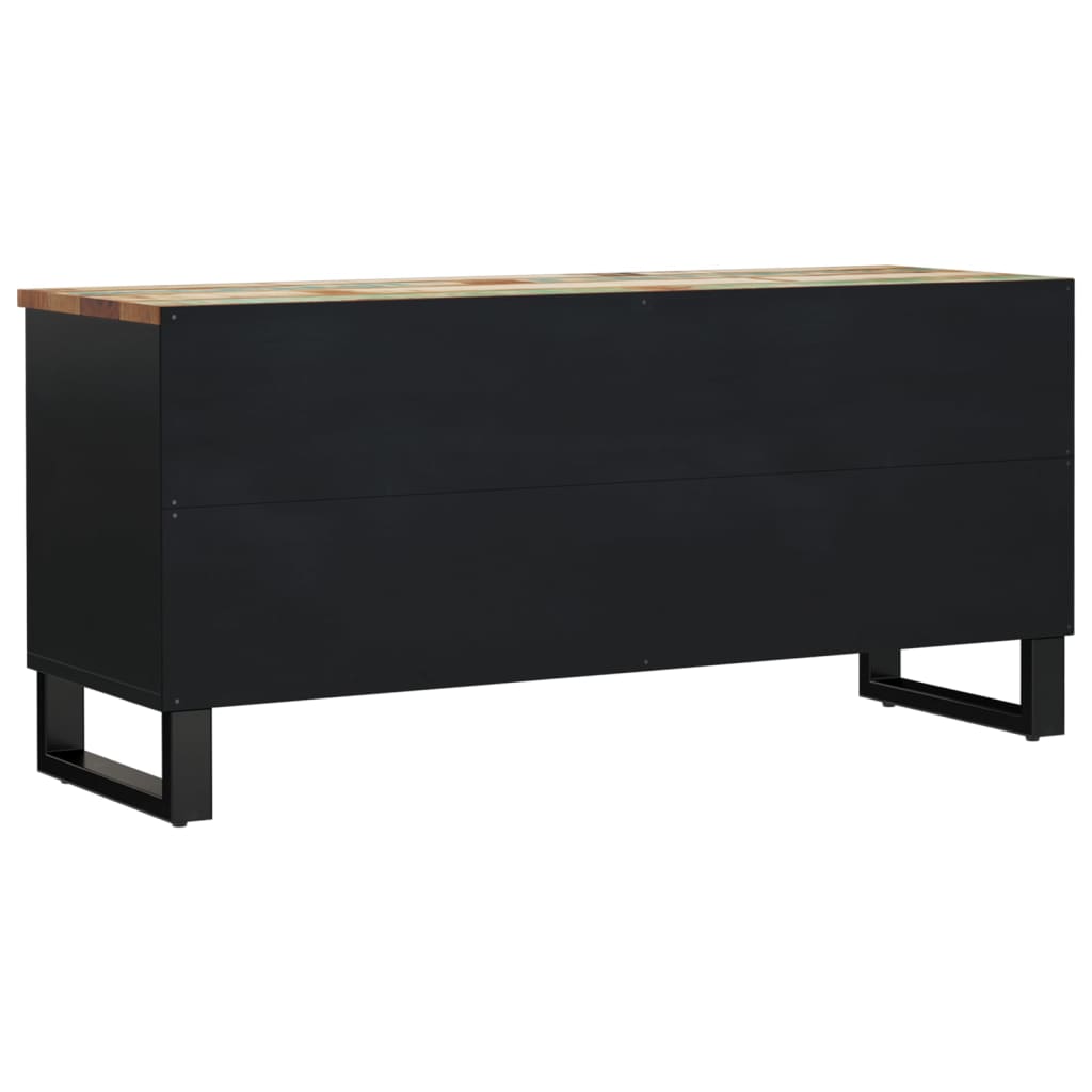 Meuble TV 100x33x46 cm en bois d'acacia massif et dérivé du bois