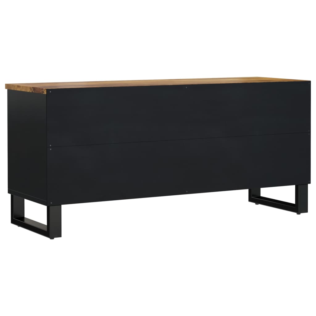 Meuble TV 100x33x46 cm en bois d'acacia massif et dérivé du bois