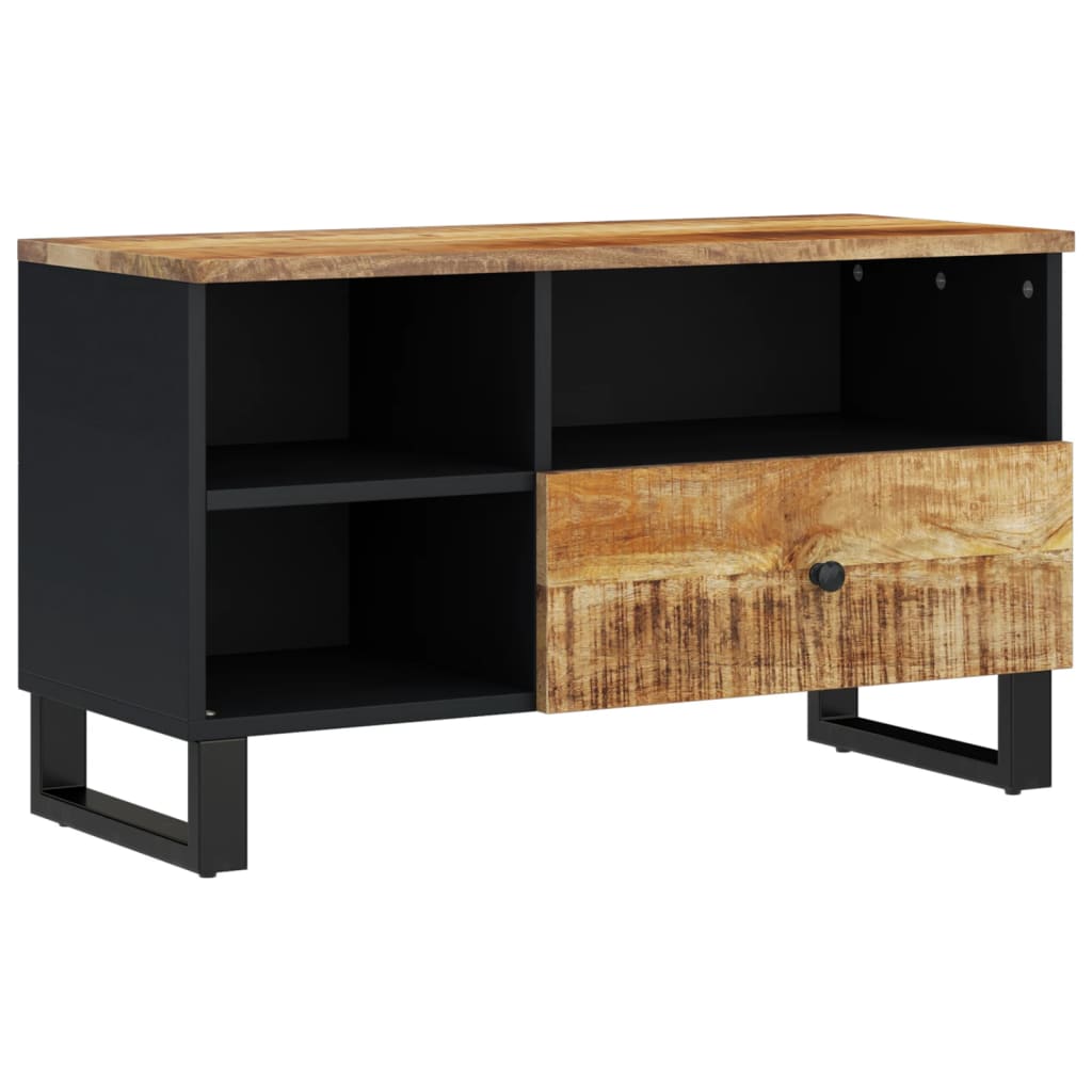 Meuble TV 80x33x46 cm bois de récupération massif et bois transformé