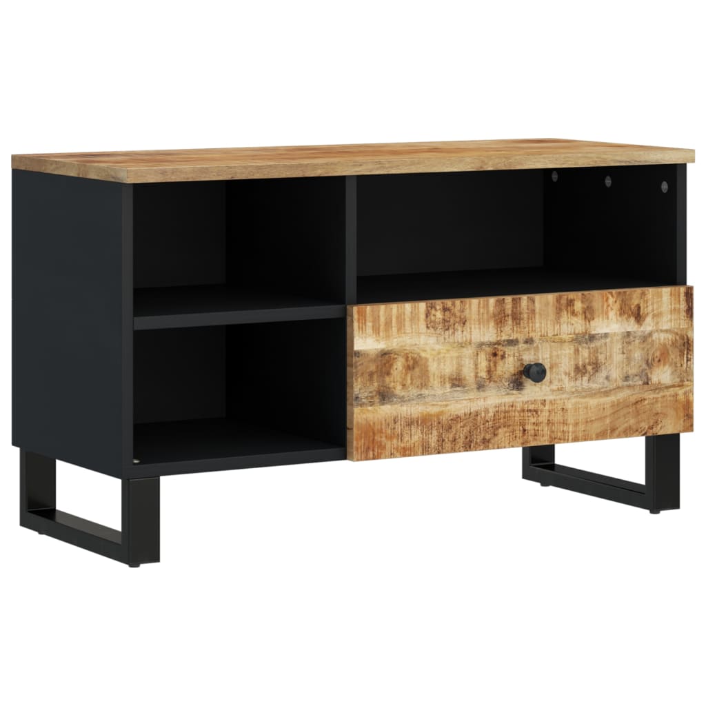 Meuble TV 80x33x46 cm bois de récupération massif et bois transformé