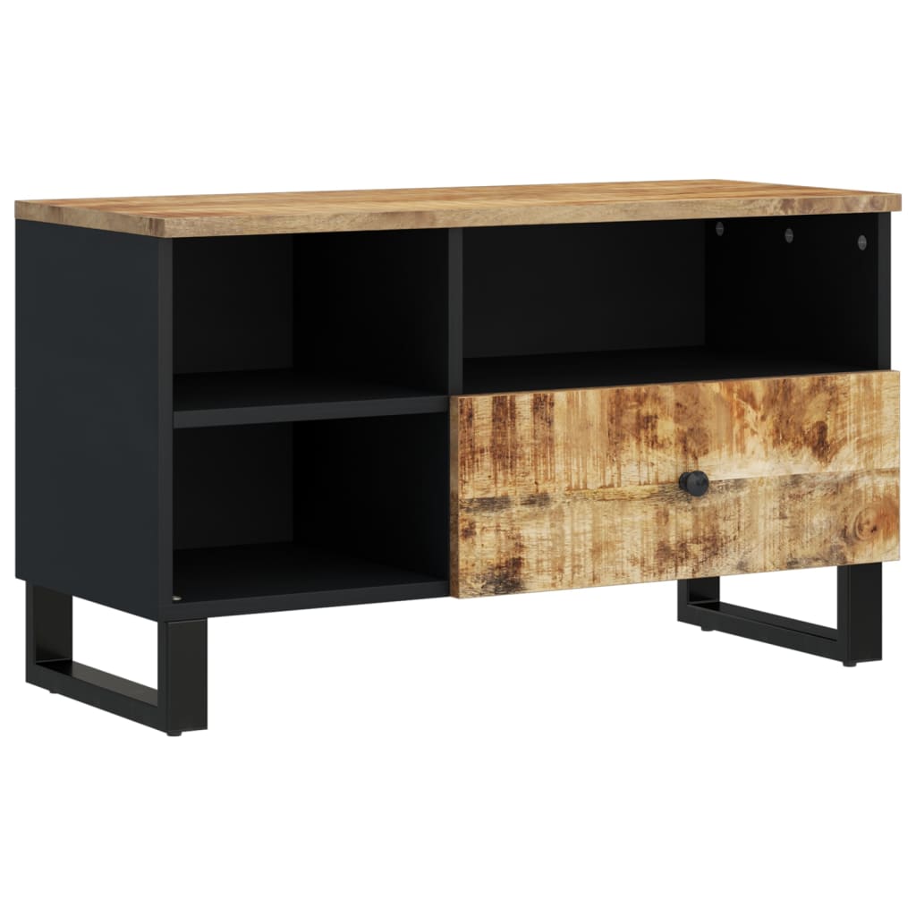 Meuble TV 80x33x46 cm bois de récupération massif et bois transformé