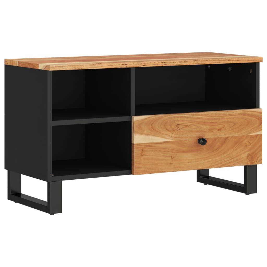 Meuble TV 80x33x46 cm bois de récupération massif et bois transformé