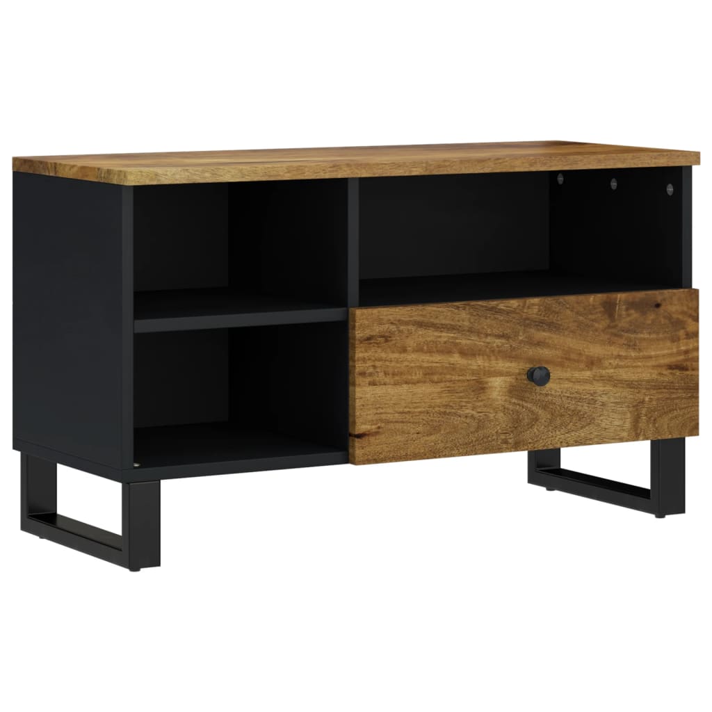 Meuble TV 80x33x46 cm bois de récupération massif et bois transformé