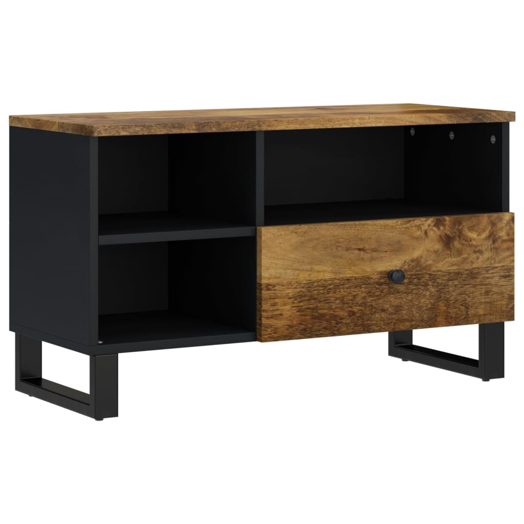 Meuble TV 80x33x46 cm bois de récupération massif et bois transformé