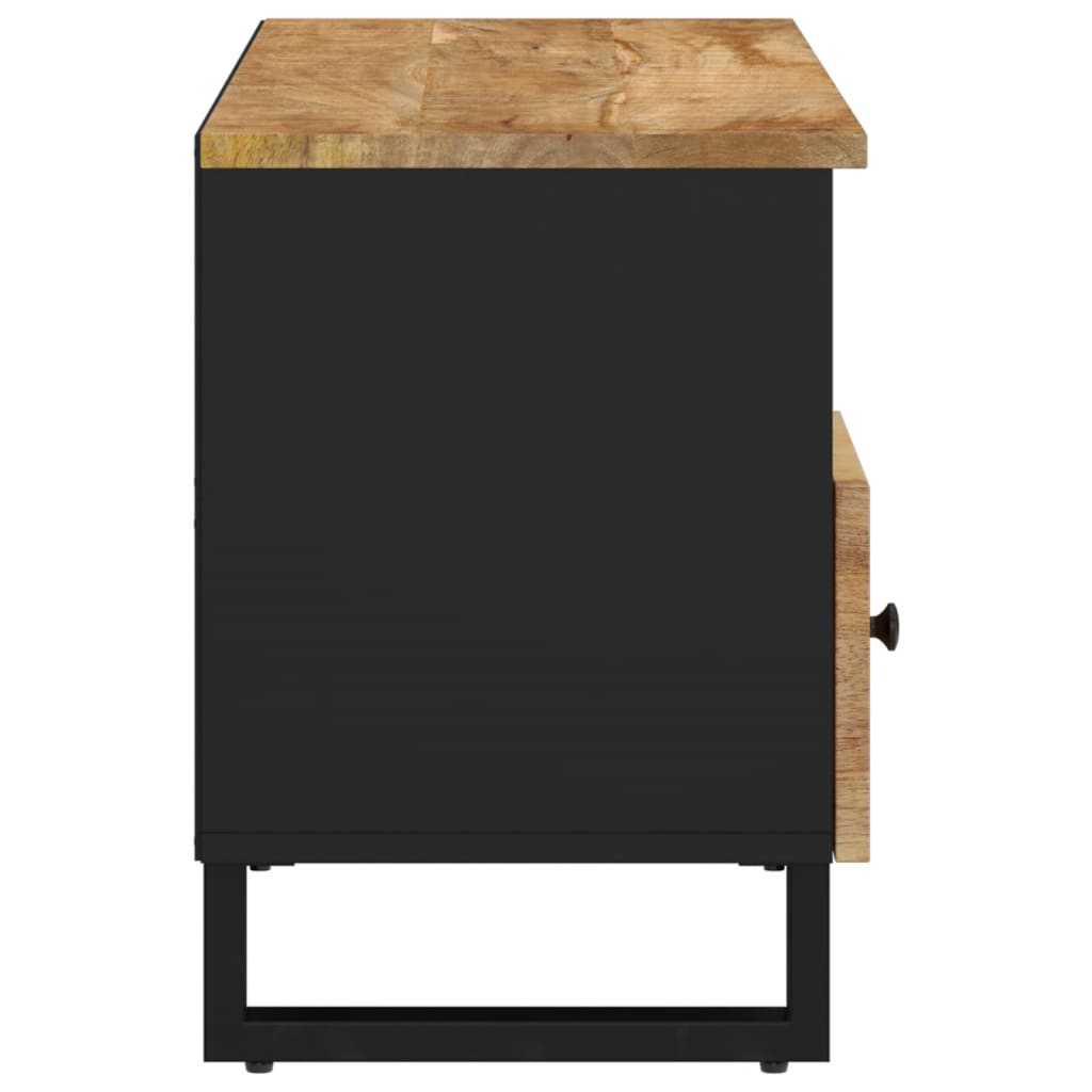 Meuble TV 100x33x46 cm en bois d'acacia massif et dérivé du bois