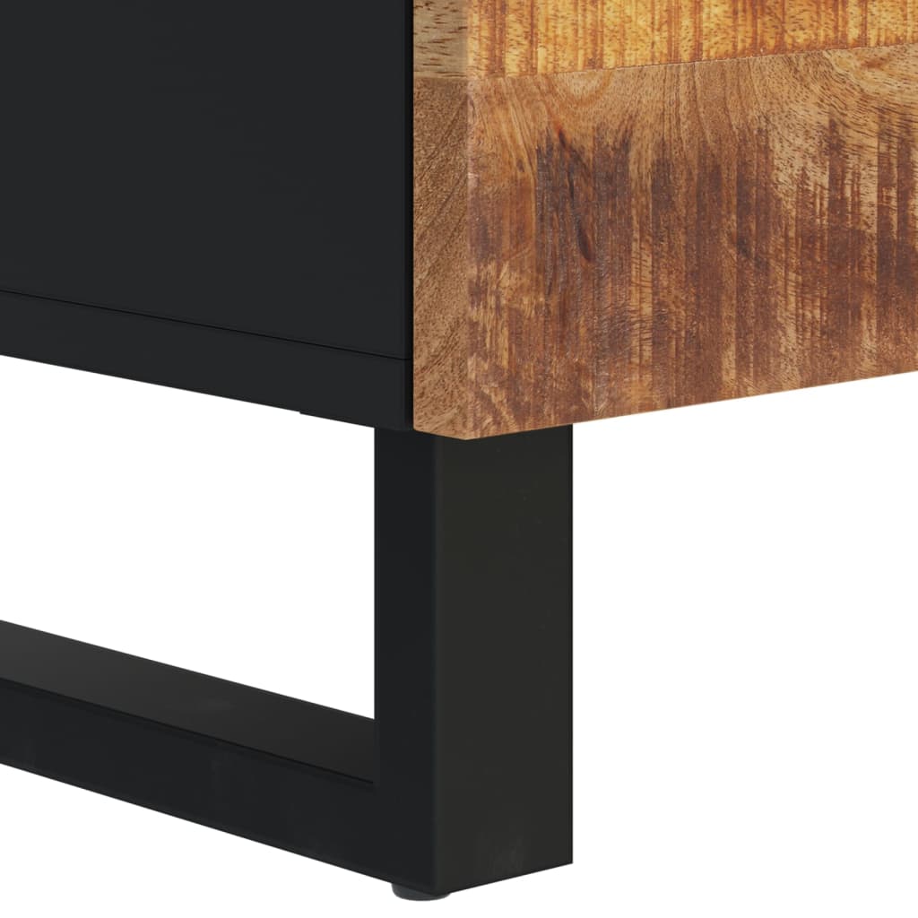 Meuble TV 100x33x46 cm en bois d'acacia massif et dérivé du bois