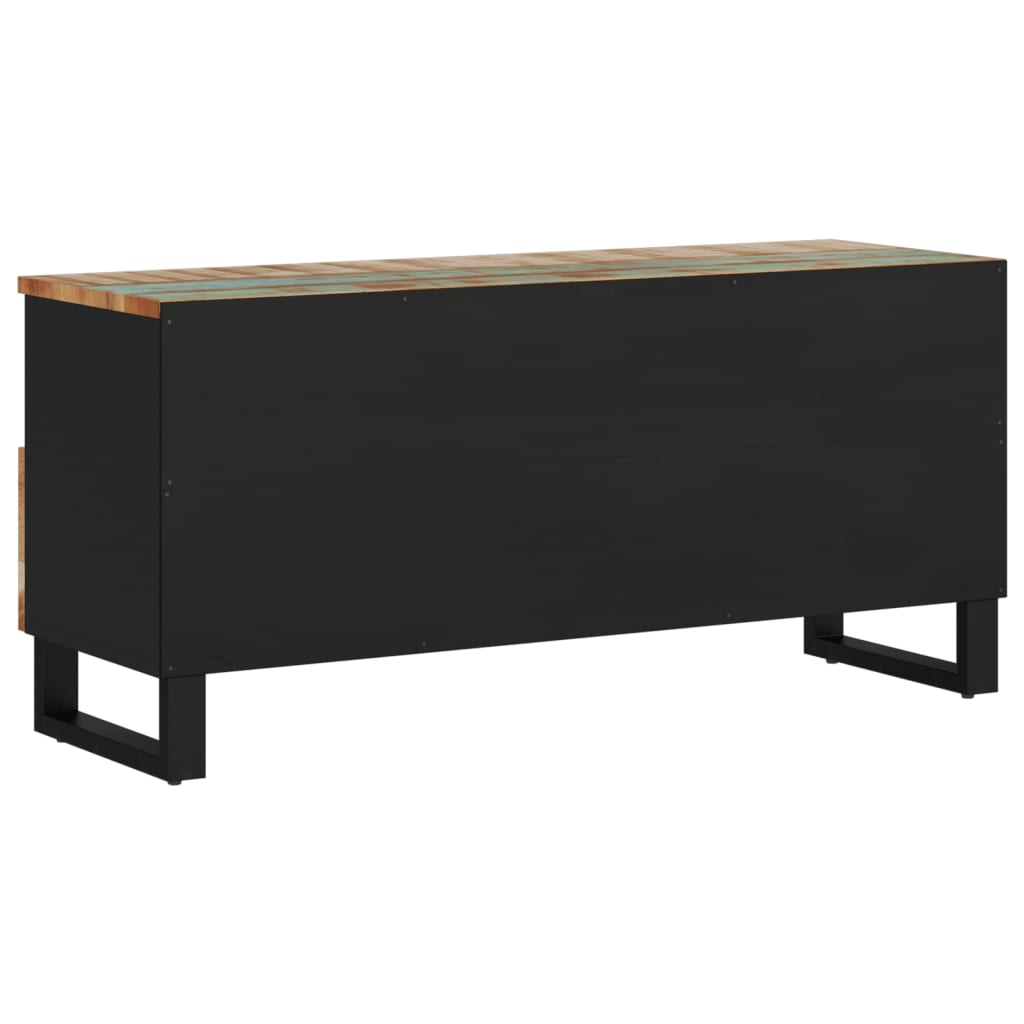 Meuble TV 100x33x46 cm en bois d'acacia massif et dérivé du bois