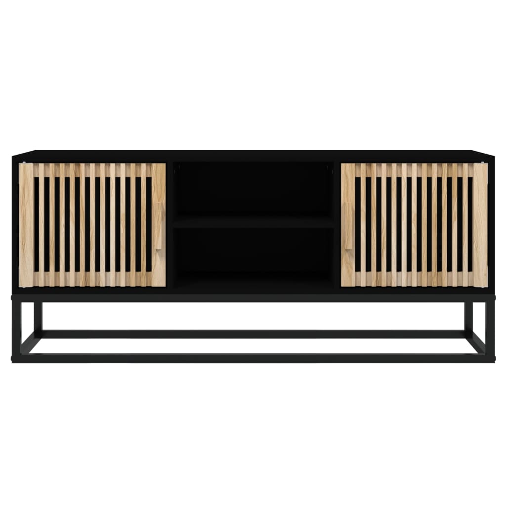 Meuble TV 105x30x45 cm en bois travaillé