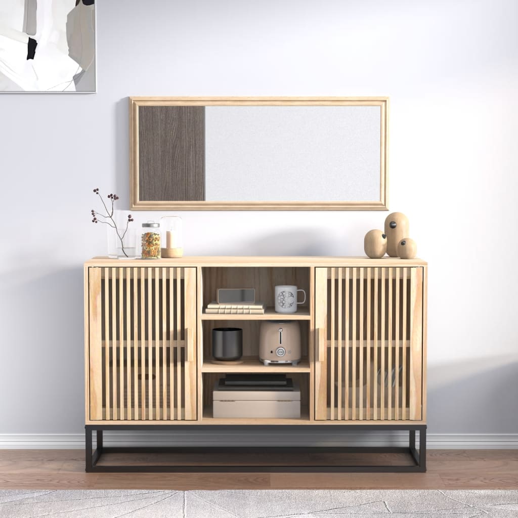 Buffet 105x30x65 cm en bois travaillé