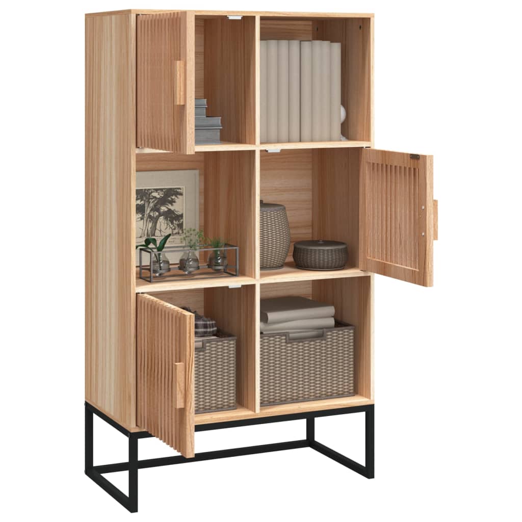 Armoire haute 70x35x125 cm en bois travaillé