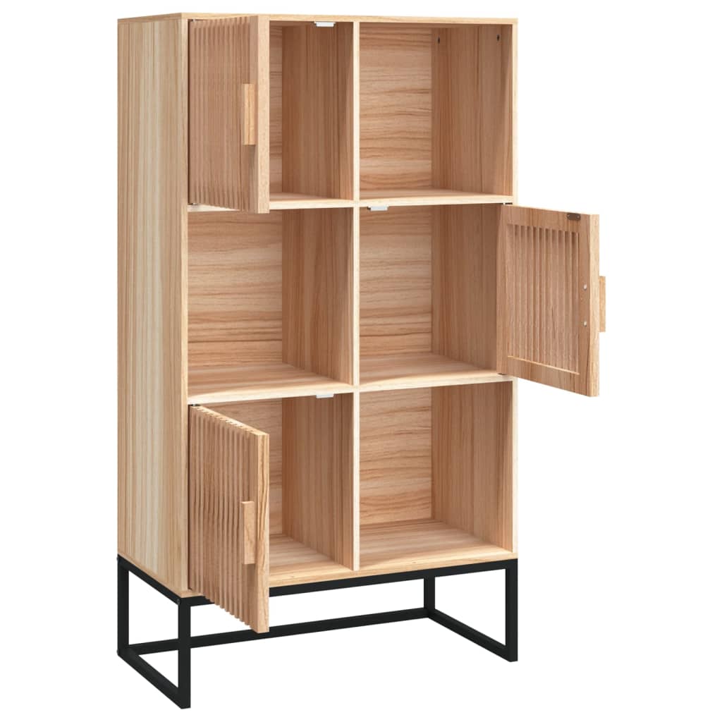 Armoire haute 70x35x125 cm en bois travaillé