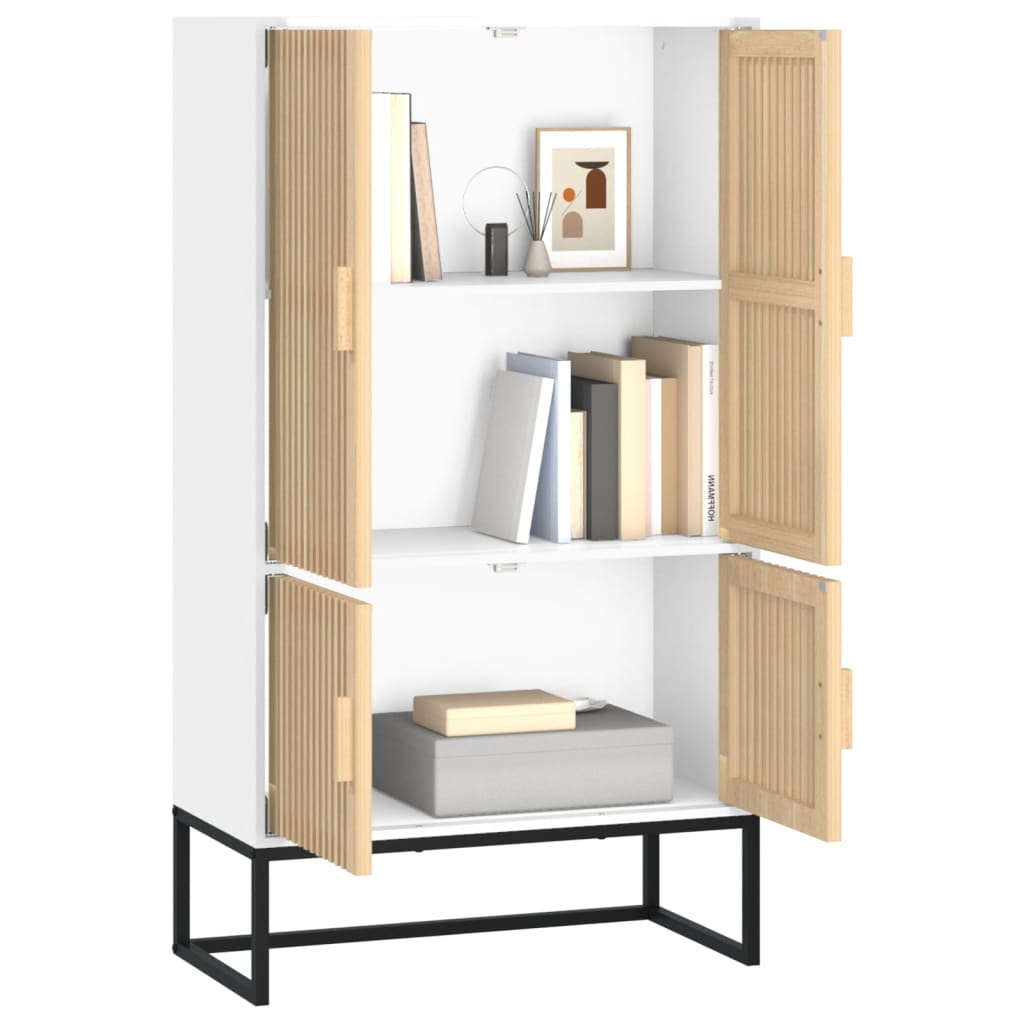 Armoire haute 70x35x125 cm en bois travaillé