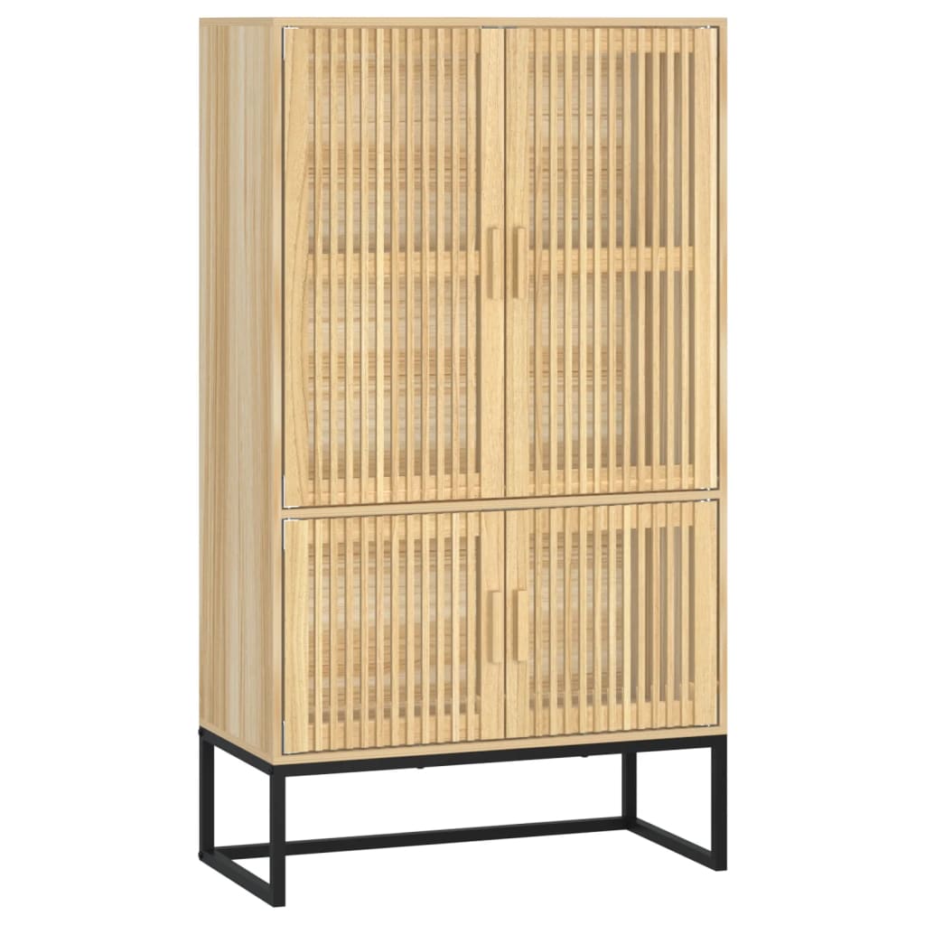 Armoire haute 70x35x125 cm en bois travaillé