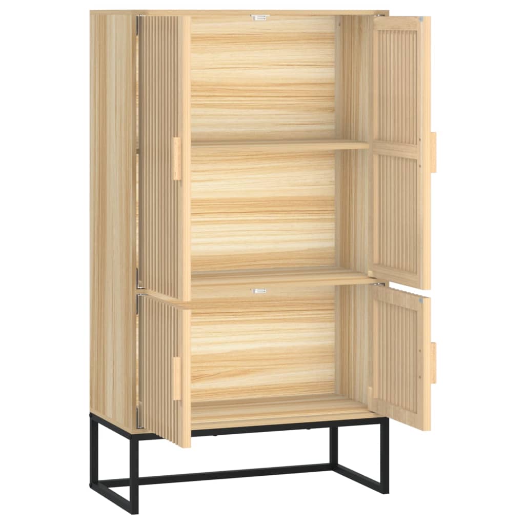 Armoire haute 70x35x125 cm en bois travaillé