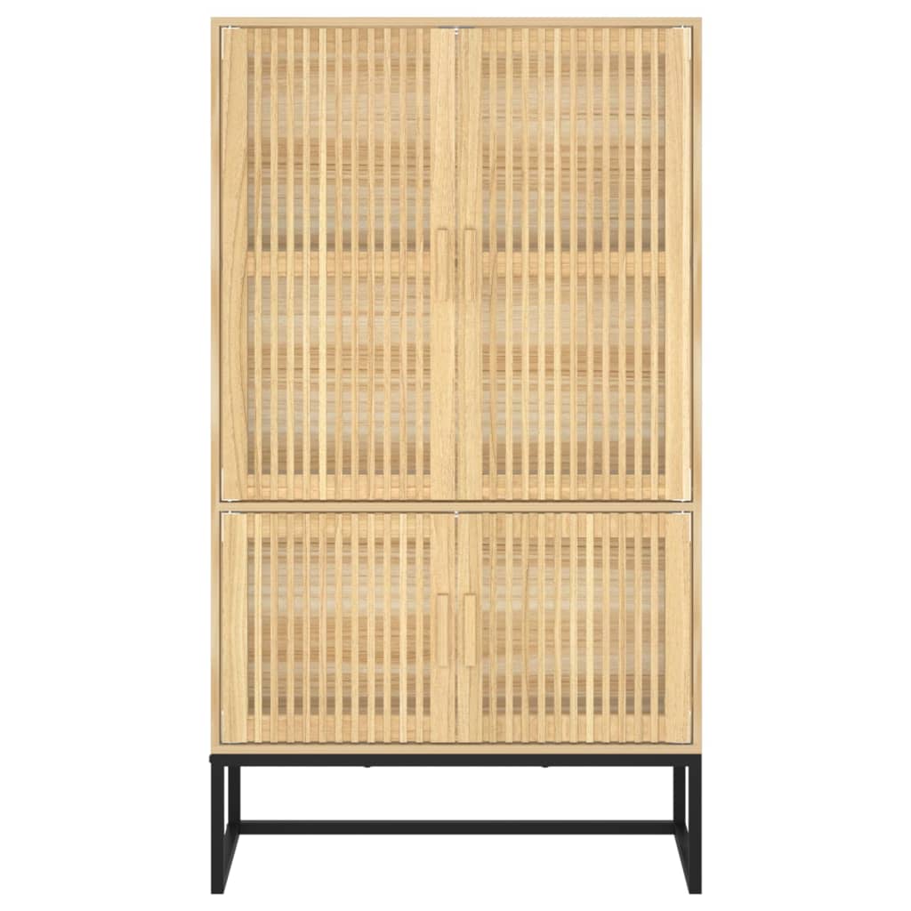 Armoire haute 70x35x125 cm en bois travaillé