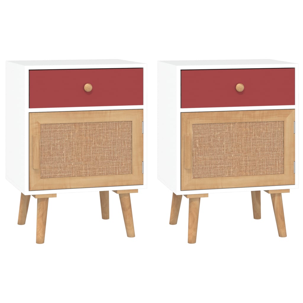 Tables de chevet 2 pcs 40x30x55 cm bois fini