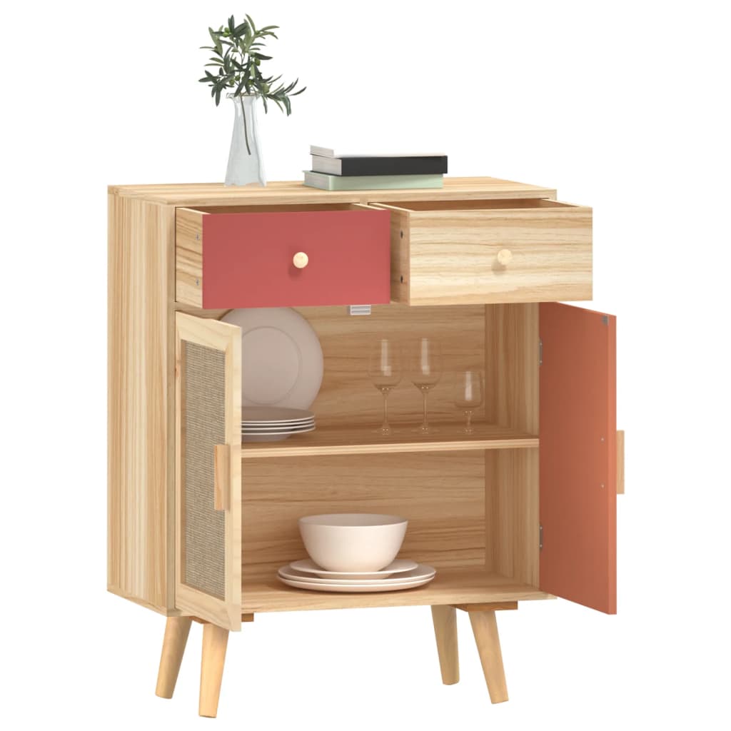 Buffet avec tiroirs 60x30x75,5 cm en bois travaillé