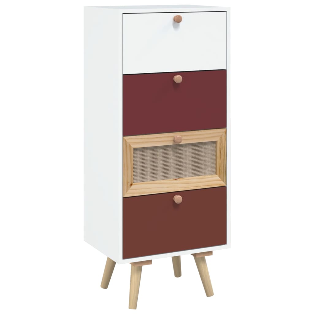 Armoire haute avec tiroirs 40x30x95 cm bois fini