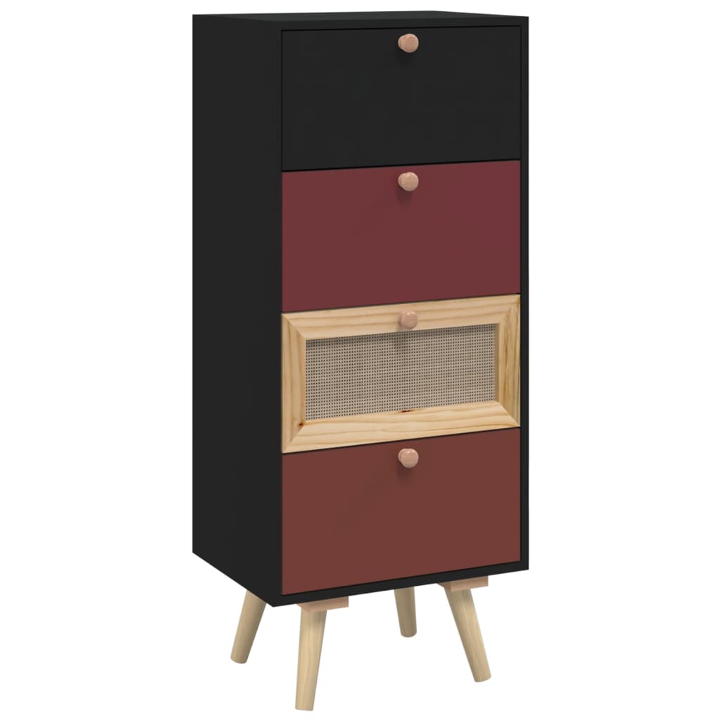 Armoire haute avec tiroirs 40x30x95 cm bois fini