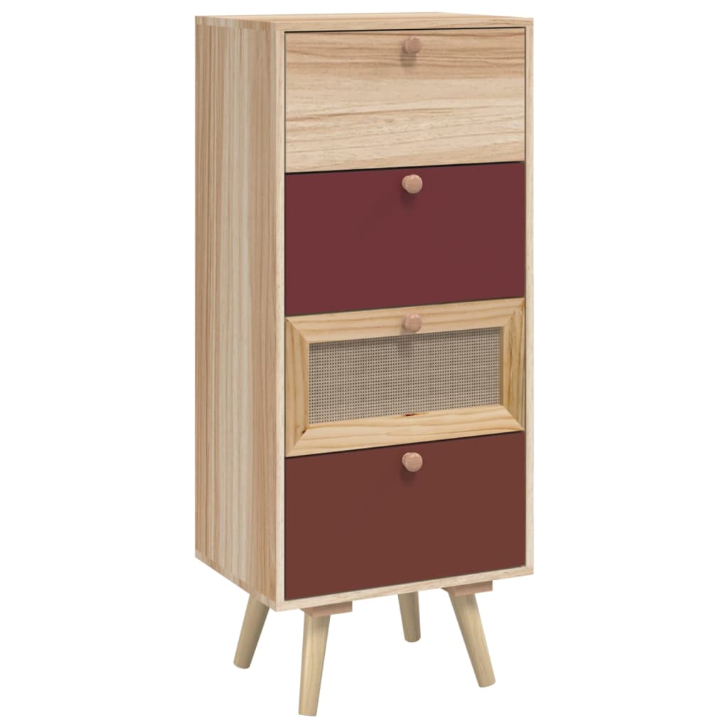 Armoire haute avec tiroirs 40x30x95 cm bois fini