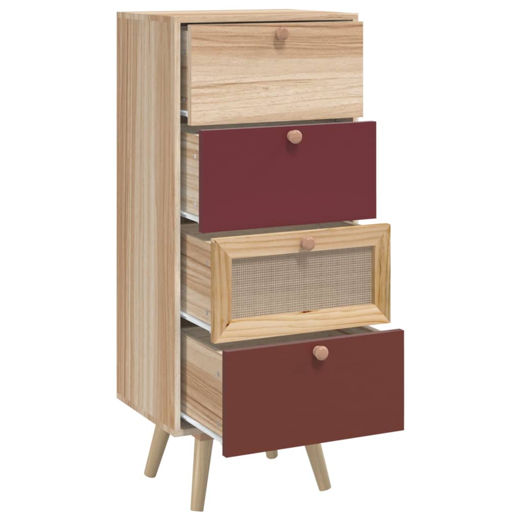 Armoire haute avec tiroirs 40x30x95 cm bois fini