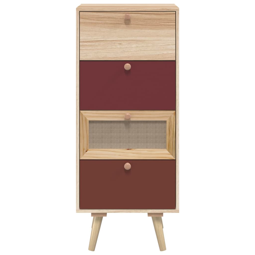 Armoire haute avec tiroirs 40x30x95 cm bois fini