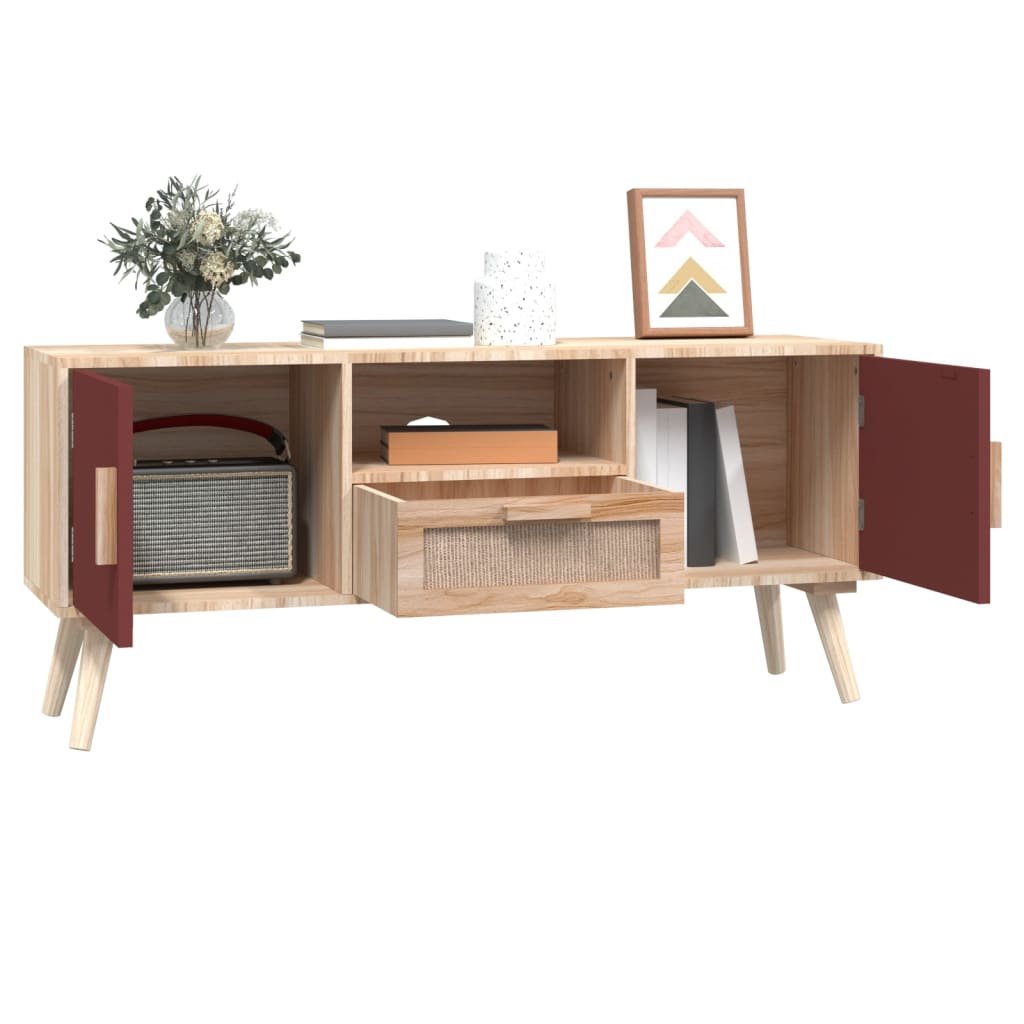 Tv-meubel met deuren 105x30x45 cm bewerkt hout