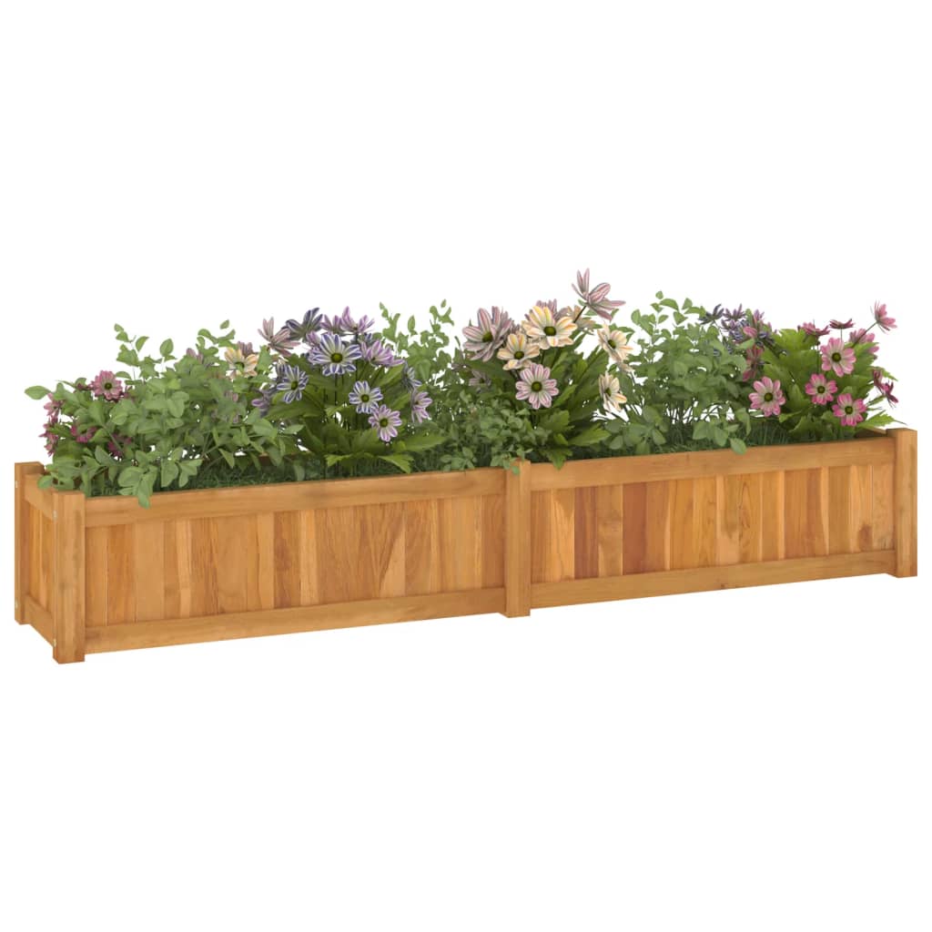 Plantenbak verhoogd 100x50x50 cm massief teakhout