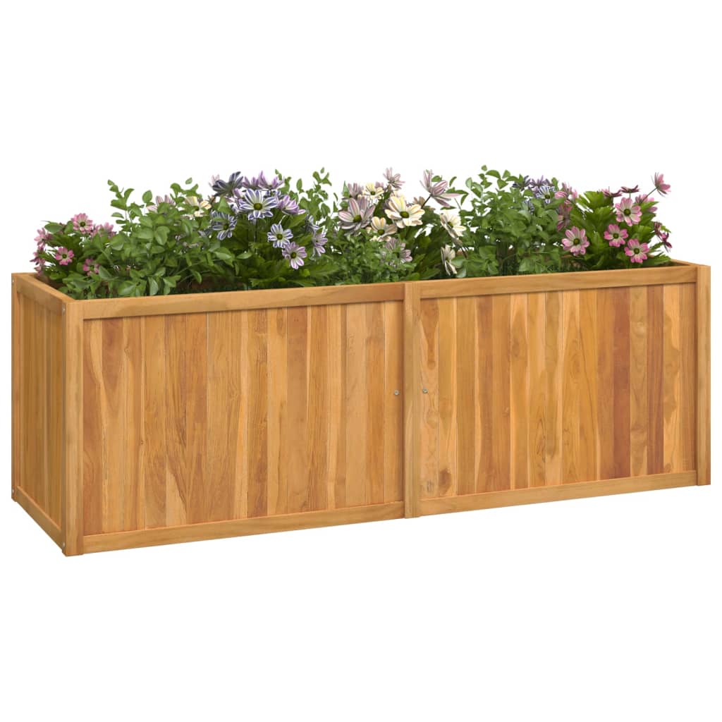 Plantenbak verhoogd 100x50x50 cm massief teakhout