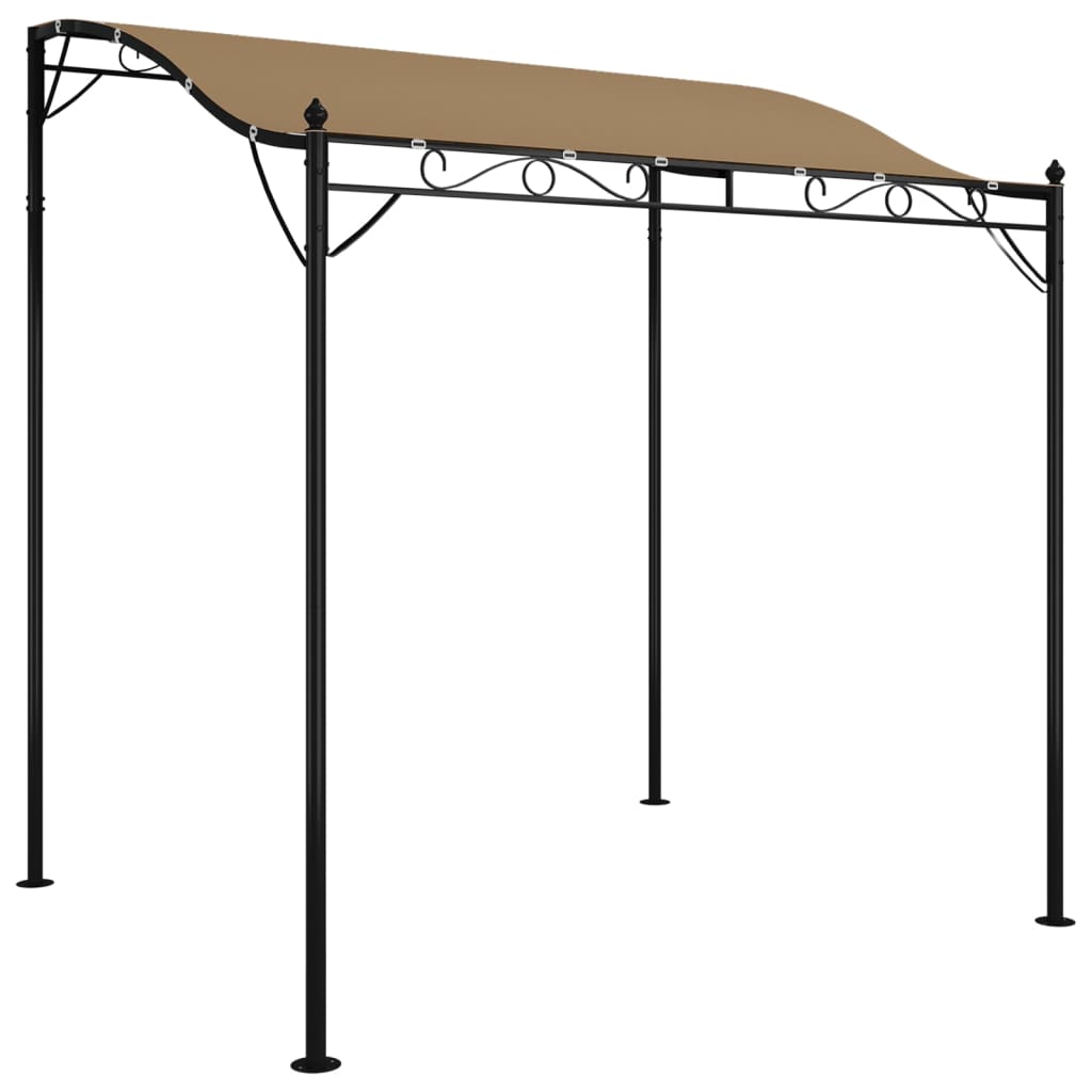 Luifel 2x2,3 m 180 g/m² stof en staal crèmekleurig