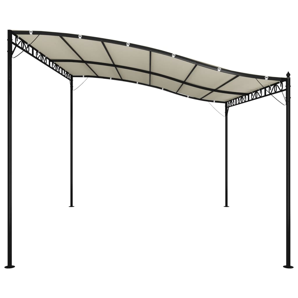 Luifel 4x3 m 180 g/m² stof en staal antracietkleurig