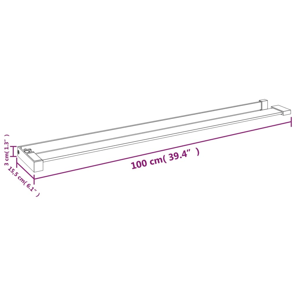 Doucheschap voor inloopdouchewand 115 cm aluminium