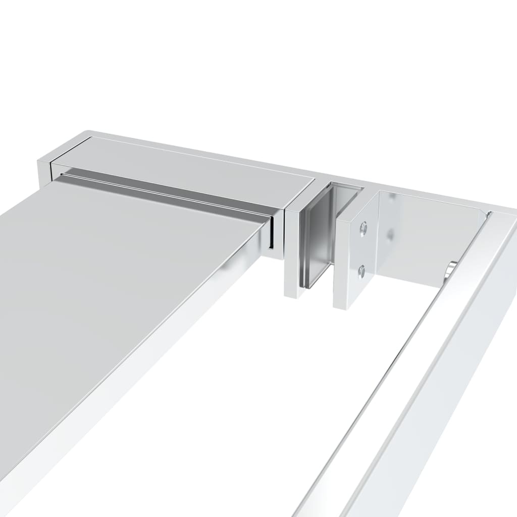 Doucheschap voor inloopdouchewand 115 cm aluminium