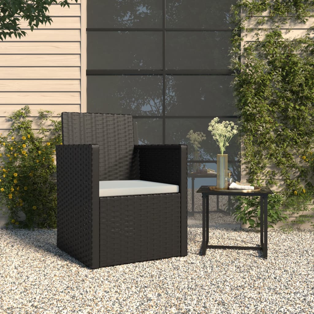 Tuinstoel met kussens poly rattan