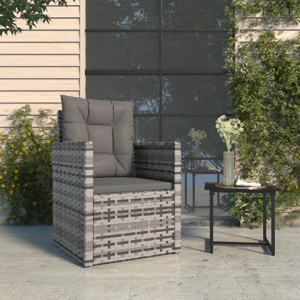 Tuinstoel met kussens poly rattan