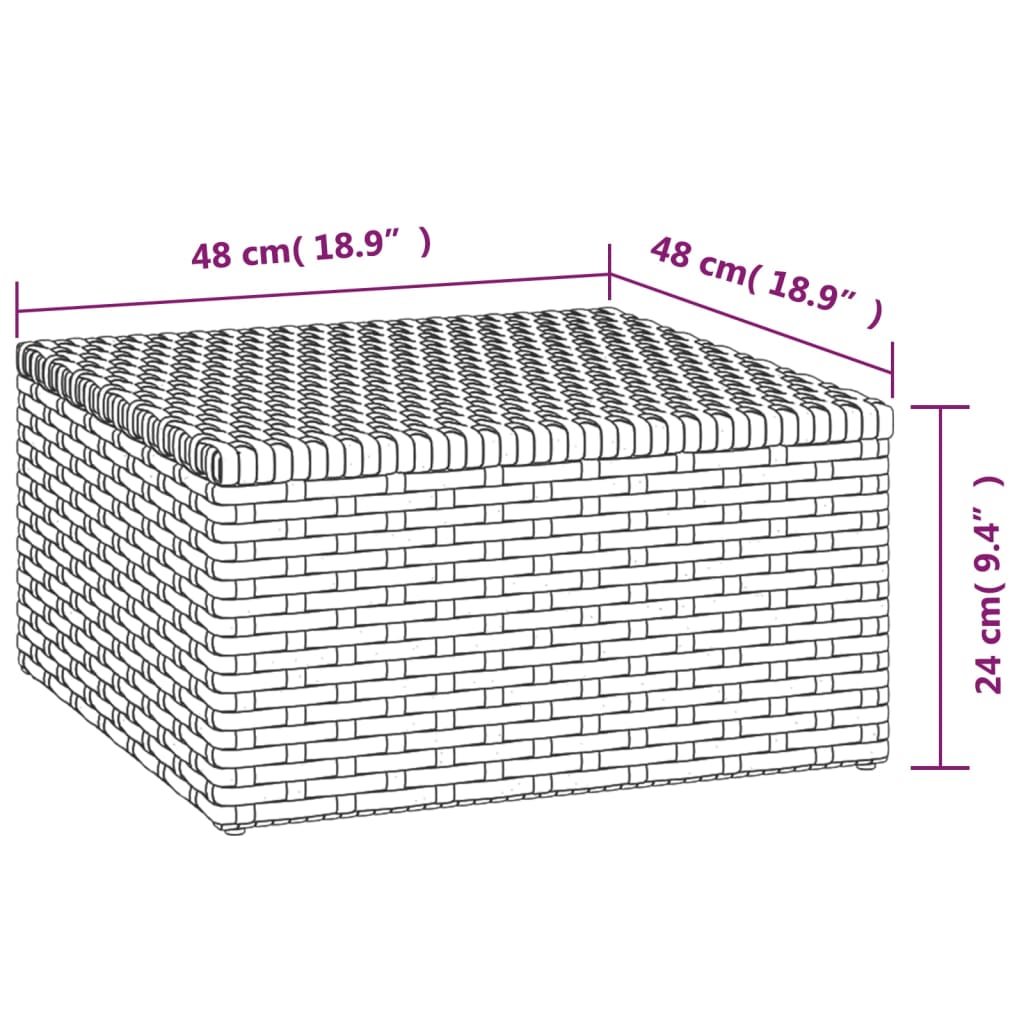 3-delige Loungeset met kussens poly rattan