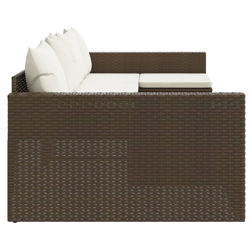 2-delige Loungeset met kussens poly rattan