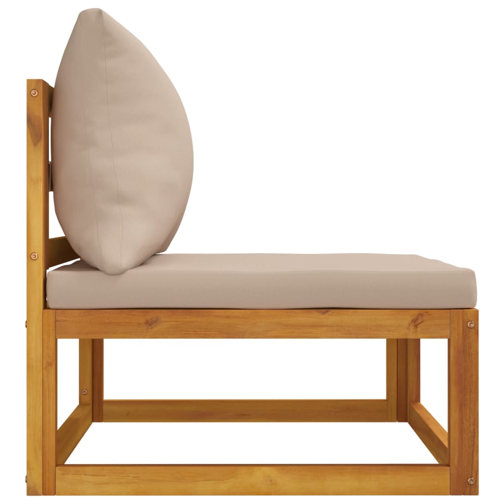 Repose-pieds avec coussin en bois d'acacia massif