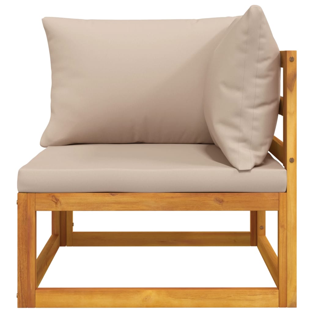 Repose-pieds avec coussin en bois d'acacia massif